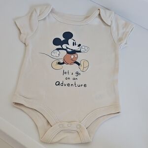 Disney Cream Bodysuit with Mickey Mouse 3/6m